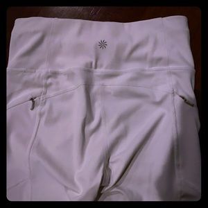 white athleta leggings